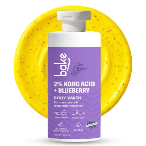 Bake Cosmetics: 2% Kojic Acid Brightening Body Wash for Pigmentation Tan Removal & Dark Spots 300ml
