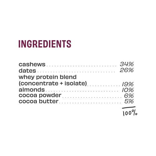 The Whole Truth: High Protein Double Cocoa 20g Protein Bar - Pack of 5 x 67g each - No Preservatives - No Artificial Flavours - All Natural