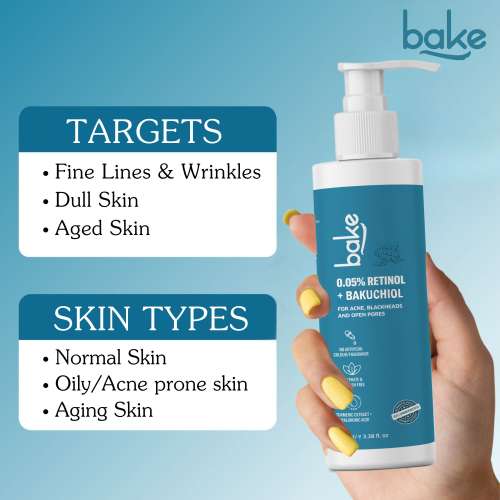 Bake Cosmetics: 0.05% Retinol Face Wash for Acne ,Blackheads & Open Pores for Men & Women