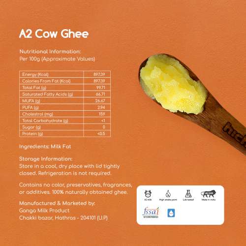 Hichkie: A2 Cow Desi Ghee| Bilona Method | Curd-Churned | Lab Tested |100ml