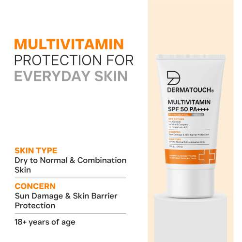 Dermatouch: Dermatouch Multivitamin Spf 50 Pa+++ Sunscreen Gel - 30gm  Pack Of 2