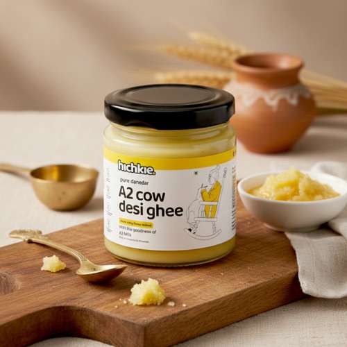 Hichkie: A2 Cow Desi Ghee| Bilona Method | Curd-Churned | Lab Tested |100ml