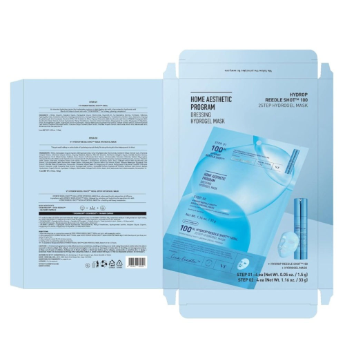 VT Cosmetics: Hydrop Reedle Shot 100hl 2-Step Mask | Hydrating | Soothing | Skin Repair | Glow Care | 1.5gm
