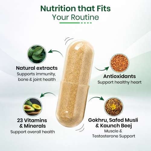 Vlado's Himalayan Organics: Liposomal Multivitamin Adult 50+ with 75+ Ingredients | Daily Health Supplement with 9+ Powerful Blends | Supports Energy, Immunity, Brain, Heart & Eye Health | 60 Veg Capsules