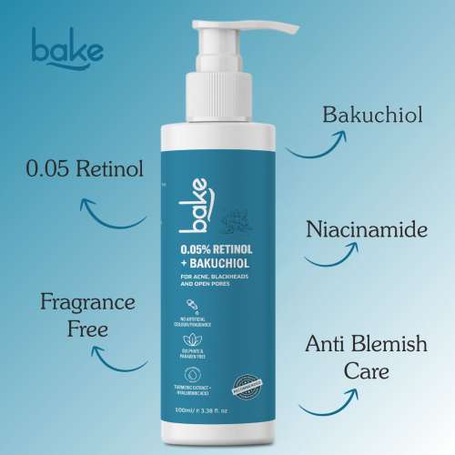 Bake Cosmetics: 0.05% Retinol Face Wash for Acne ,Blackheads & Open Pores for Men & Women