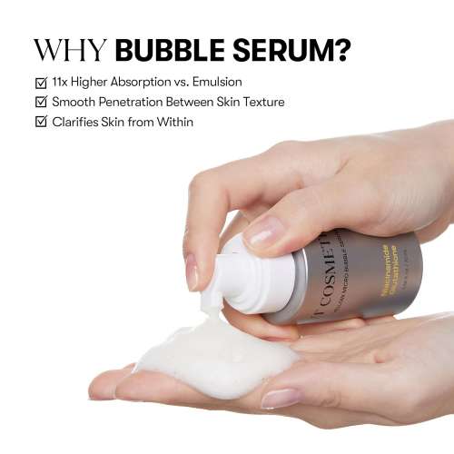 VT Cosmetics: Bubble Serum (Niacinamide Glutathione) | For Pigmentation | Brightening | Non Sticky | Daily Care | Healthy Skin | 70ml
