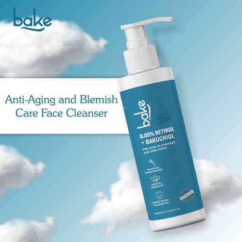 Bake Cosmetics: 0.05% Retinol Face Wash for Acne ,Blackheads & Open Pores for Men & Women