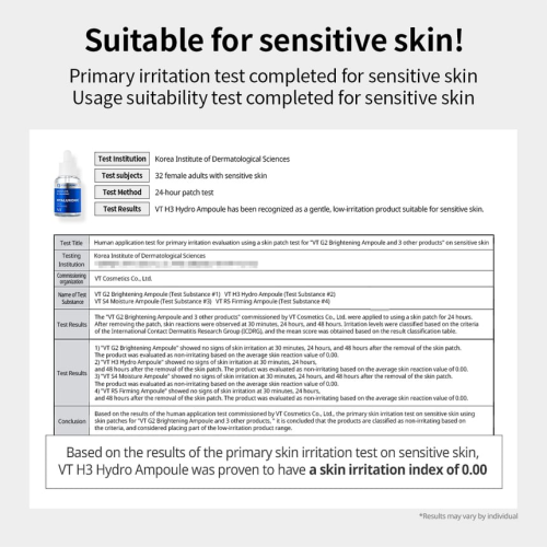 VT Cosmetics: Hyaluronic H3 Hydro Ampoule | Hydrating | Non- Sticky | Lightweight | Healthy Skin | 30ml