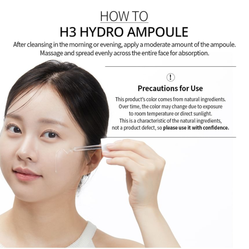 VT Cosmetics: Hyaluronic H3 Hydro Ampoule | Hydrating | Non- Sticky | Lightweight | Healthy Skin | 30ml