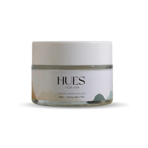 Hues for Him: Mens Color-Changing Moisturizer | with Hyaluronic Acid and Glycerine | So Hydrating with Sheer-Coverage and Anti-Ageing Properties | Perfect for Mens Faces, 30 gm