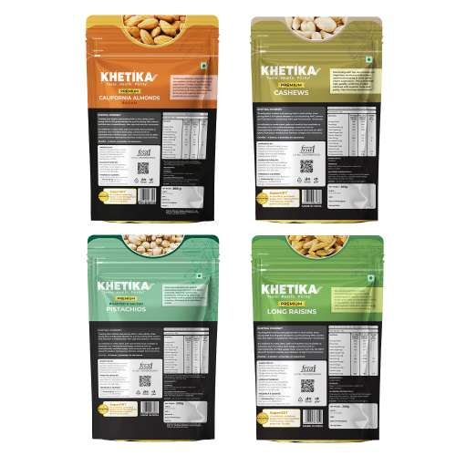 KHETIKA: Premium Grand Dry Fruits Combo 200gm Each