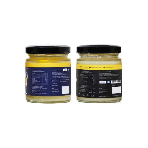 Hichkie: A2 Buffalo Desi Ghee |Cultured Ghee | Bilona Method | Lab Tested |Pack of 2|180ml