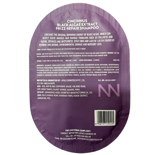 CINCINNUS: Frizz Repair Shampoo (Black Algae Extract) 20ml