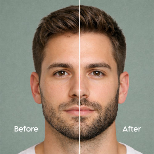 Hues for Him: Beard Fill & Grow | Beard Filler for Men with Growth Extract | Waterproof, Smudge-Proof, Long-Lasting Beard Pencil | Natural Look | Patchy Beard Solution | Made in India | Brown