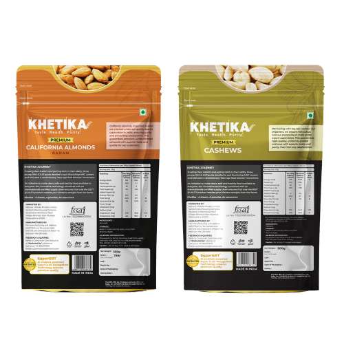 KHETIKA: Premium Nut Lover Combo 500gm Each