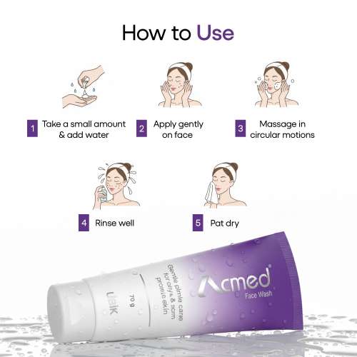Ethiglo: Acmed Pimple Care Face Wash for Acne Prone Skin 70gm Pack of 2