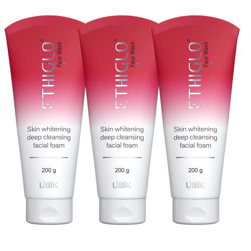 Ethiglo: Deep Cleansing Facial Foam Face Wash for Healthy, Soft and Smooth Skin | Removes Dirt, Impurities and Excess Oil | Suitable for All Skin Types | Pack of 3 - 200gm