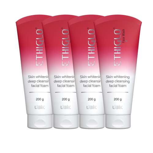 Ethiglo: Deep Cleansing Facial Foam Face Wash for Healthy, Soft and Smooth Skin | Removes Dirt, Impurities and Excess Oil | Suitable for All Skin Types | Pack of 4 - 200gm