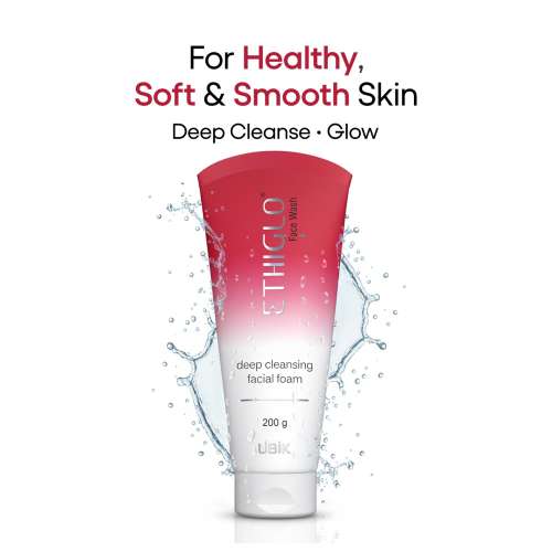 Ethiglo: Deep Cleansing Facial Foam Face Wash for Healthy, Soft and Smooth Skin | Removes Dirt, Impurities and Excess Oil | Suitable for All Skin Types | Pack of 6 - 200gm