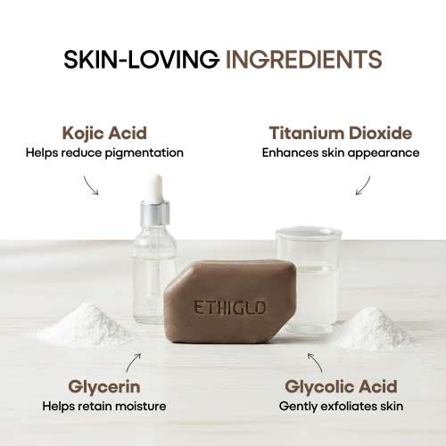 Ethiglo: Deep Cleansing Soap for All Skin Types | Helps Reduce Acne Scars, Dullness, Tanning & Pigmentation | Leaves Skin Soft & Smooth | Pack of 4 - 75gm