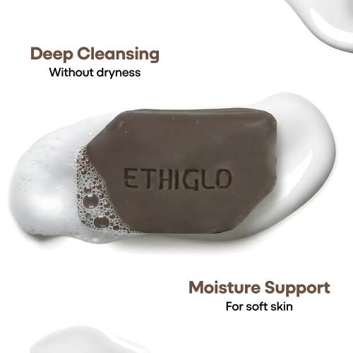 Ethiglo: Deep Cleansing Soap for All Skin Types | Helps Reduce Acne Scars, Dullness, Tanning & Pigmentation | Leaves Skin Soft & Smooth | Pack of 5 - 75gm