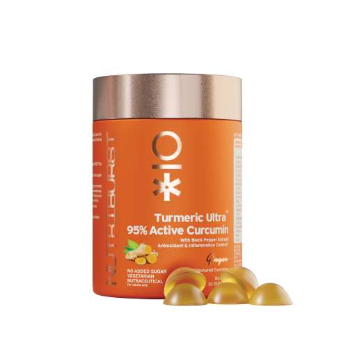 NUTRIBURST: Turmeric Ultra Gummies with 95% Active Curcumin & Black Pepper Gummies for Weight Loss Management Anti-Inflammation, Anti-Oxidant & Joint Health Management 150gm