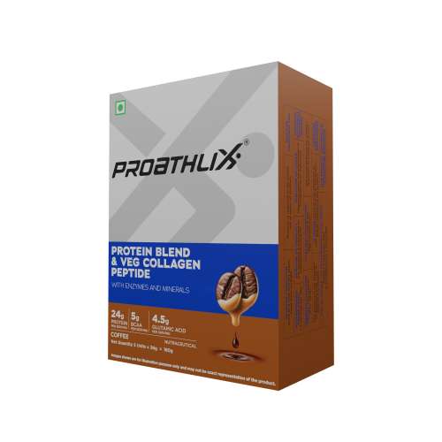 Proathlix: Protein Blend & Veg Collagen Peptide - Coffee 36gm Pack of 5