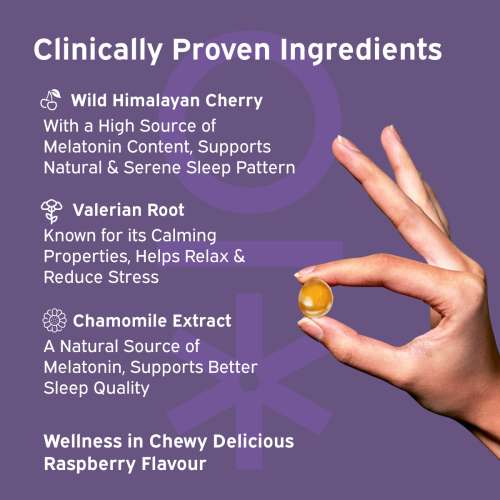 NUTRIBURST: Serene Sleep 5MG Melatonin Gummies for Quality Deep Sleep, Fresh Wake Up No Stress & Anxiety Natural Non-Addictive, Non Habit Forming, No Added Sugar Sleep-Aid Mango Flavor) 220gm