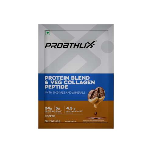 Proathlix: Protein Blend & Veg Collagen Peptide - Coffee 36gm Pack of 5