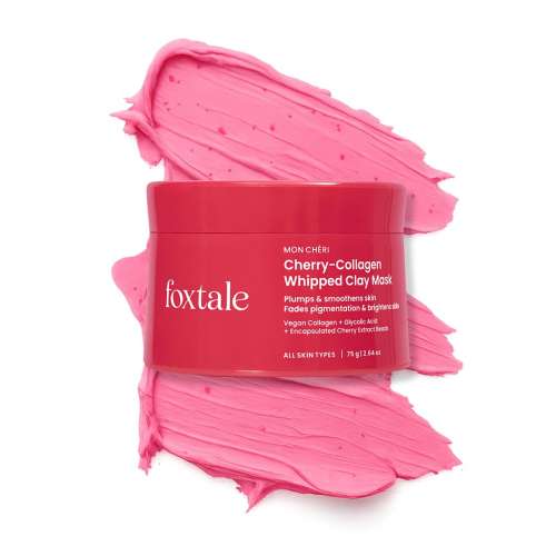 Foxtale: Cherry-Collagen Whipped Clay Mask | Plumps, Firms, & Hydrates 75gm
