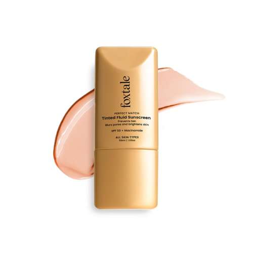 Foxtale: Tinted Sunscreen SPF50 PA ++++ | Blurs Pores, Non-Oily Glow | 01 Nude | 50ml