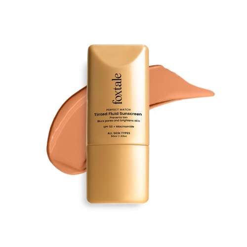 Foxtale: Tinted Sunscreen SPF50 PA ++++ | Blurs Pores, Non-Oily Glow | 05 Mocha | 50ml