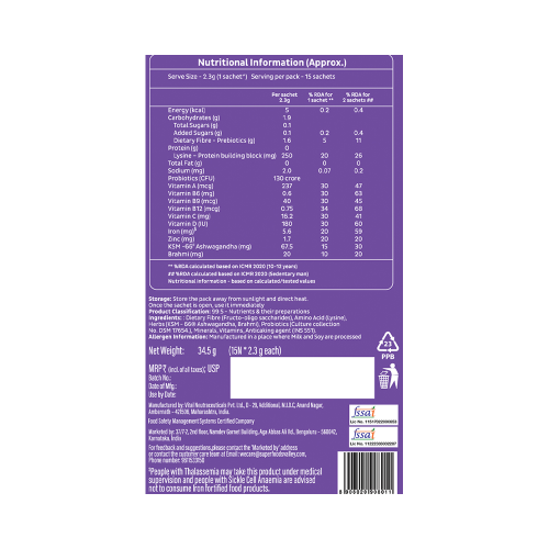 Good Monk: Family Nutrition Mix: Clinically Proven to improve Energy, Immunity & Gut Health | 15 Sachets