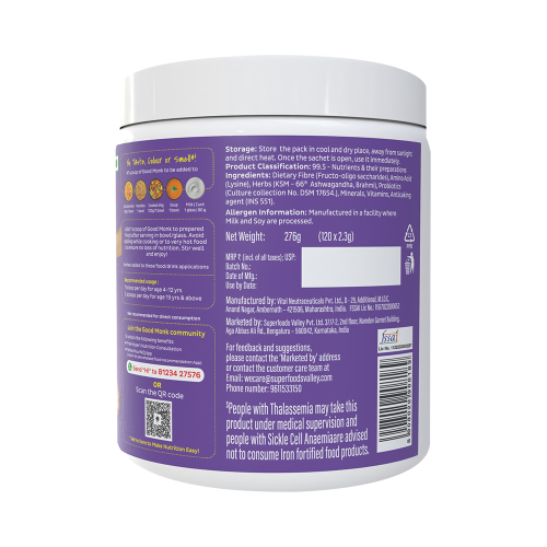 Good Monk: Family Nutrition Mix: Clinically Proven to improve Energy, Immunity & Gut Health | 120 Serves Jar