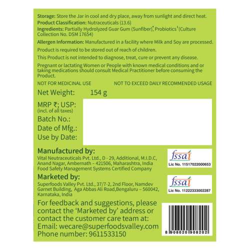 Good Monk: Fiber Fix  Supports Everyday Digestive Health | 50 Serves For Kids (Age 2+) & Adults