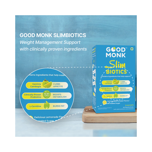Good Monk: Slimbiotics Weight Loss for Women & Men | Boosts Metabolism & Reduces Cravings Naturally|30 Day Pack