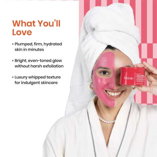 Foxtale: Cherry-Collagen Whipped Clay Mask | Plumps, Firms, & Hydrates 75gm