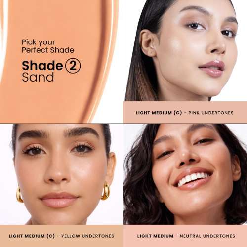 Foxtale: Tinted Sunscreen SPF50 PA ++++ | Blurs Pores, Non-Oily Glow | 02 Sand  | 50ml