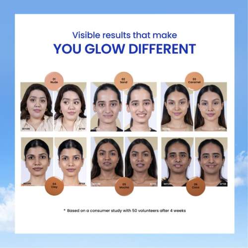 Foxtale: Tinted Sunscreen SPF50 PA ++++| Blurs Pores, Non-Oily Glow | 04 Clay | 50ml