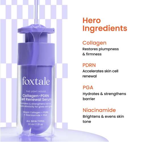 Foxtale: Collagen PDRN Serum for Firm & Plump Skin Increases Cell Renewal Cycle 30ml