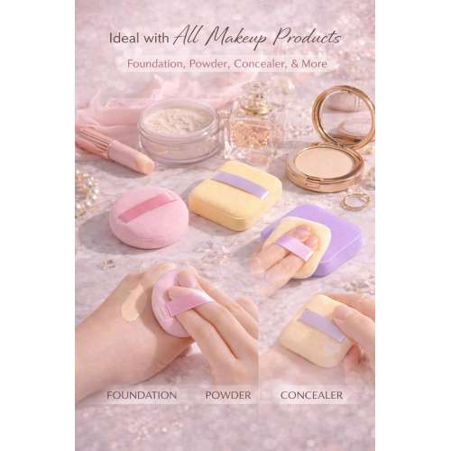 kindlife: Professional Powder Puff | Ultra-Soft Makeup Puff for Compact & Loose Powder