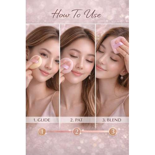 kindlife: Professional Powder Puff | Ultra-Soft Makeup Puff for Compact & Loose Powder