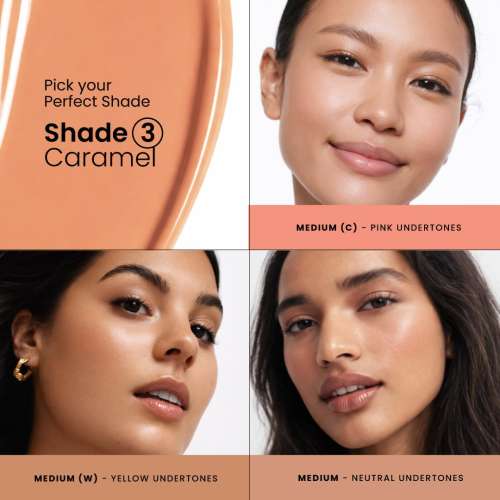 Foxtale: Tinted Sunscreen SPF50 PA ++++ | Blurs Pores, Non-Oily Glow | 03 Caramel | 50ml