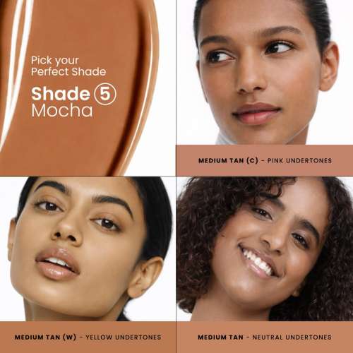 Foxtale: Tinted Sunscreen SPF50 PA ++++ | Blurs Pores, Non-Oily Glow | 05 Mocha | 50ml