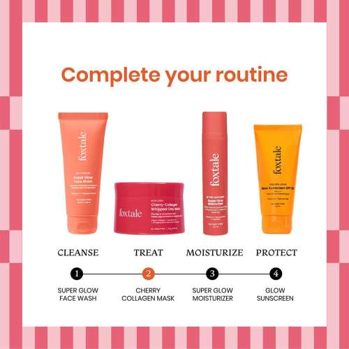 Foxtale: Cherry-Collagen Whipped Clay Mask | Plumps, Firms, & Hydrates 75gm