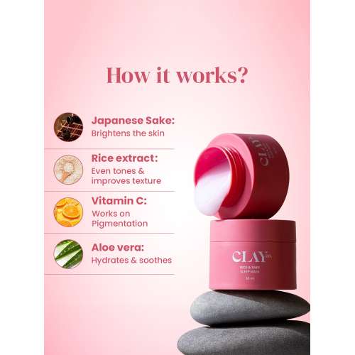 ClayCo.: Brightening Rice & Sake Sleep Mask with Vitamin C 50ml