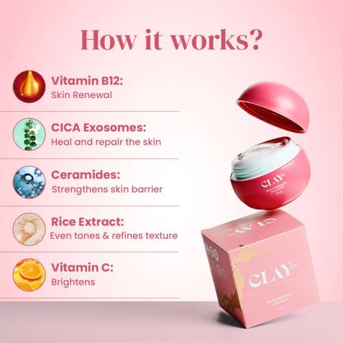 ClayCo.: Hydrating Rice & Ceramide Moisturiser with Exosomes 50ml
