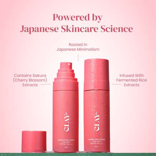 ClayCo.: Sakura & Rice Water Sunmist SPF 50+ PA++++ I 60ml