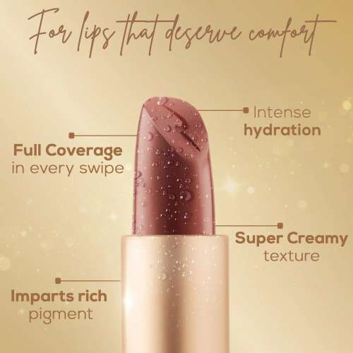 Renee Cosmetics: H2O Hydrating Creme Lipstick Brown Bay 4gm
