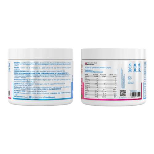 NUTRIBURST: Korean Marine Collagen Peptides Supplement for Skin, Hair, Nails & Joints | Clinically Proven Ingredient | High Absorption 8 gms Collagen, Pineapple 100gm